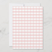 Blush Pink Gingham Berry Sweet Birthday Einladung (Rückseite)