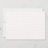 Blush Pink Gingham Flower Garden Baby Girl Dusche Einladung (Rückseite)