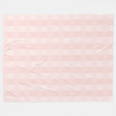 Blush Pink Gingham Kariertes Muster Fleece Blanken (Vorderseite (Horizontal))