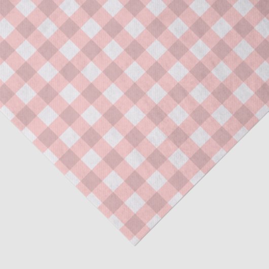 Blush Pink Gingham Seidenpapier (Detail)