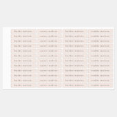 Blush Pink Gingham Waterproof Name Etiketten (Blatt)