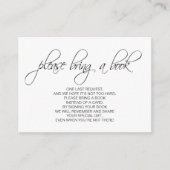 Blush Pink Girl Bringen Sie ein Buch Babydusche Be Begleitkarte (Vorderseite)