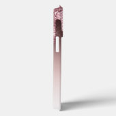 Blush Pink Girl Glitzer Sparkle Monogram Case-Mate iPhone Hülle (Rückseite / Rechts)