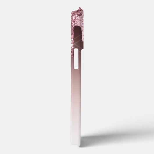 Blush Pink Girl Glitzer Sparkle Monogram Case-Mate iPhone Hülle (Rückseite / Rechts)