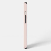 Blush Pink Girl Script Monogram Name iPhone Hülle (Linke Seite)