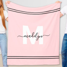 Blush Pink Girlaname Monogram