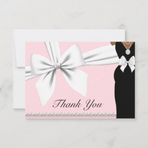 Blush Pink Girly Ethnic Princess Extravagant Baby  Dankeskarte