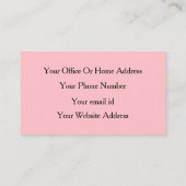 Blush Pink Girly Trendy Event Planner Moderner Coo Visitenkarte (Rückseite)