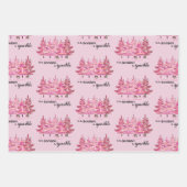 Blush Pink Girones Weihnachten Geschenkpapier Set (Vorderseite)