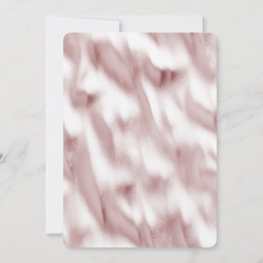 Blush Pink Glam 16. Geburtstag Einladung (Rückseite)