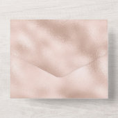 Blush Pink Glam All In One Einladung (Rückseite)