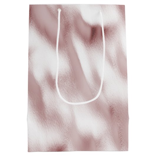 Blush Pink Glam Birthday Mittlere Geschenktüte (Rückseite)