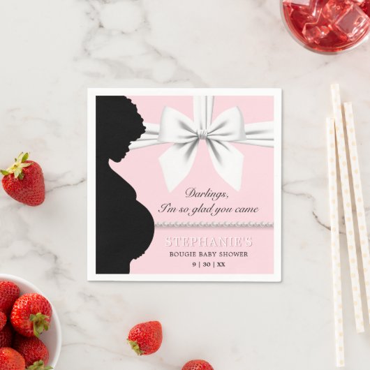 Blush Pink Glam Elegant Ethnic Tiffany Babydusche Serviette (Beispiel)