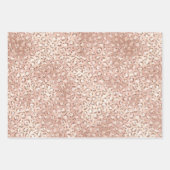 Blush Pink Glam Glitzer Dots Leopard Print Geschenkpapier Set (Vorderseite 2)