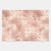 Blush Pink Glam Glitzer Dots Leopard Print Geschenkpapier Set (Vorderseite)