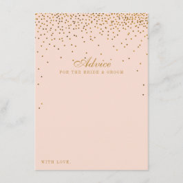 Blush Pink & Glam Gold Confetti Wedding Collection Hinweiskarte