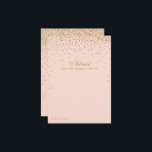 Blush Pink & Glam Gold Confetti Wedding Collection Hinweiskarte<br><div class="desc">Fügen Sie Ihrer Hochzeit eine Touch Glanz mit diesen Ratschlägen in Rosa und Gold. Das schlichte, aber stilvolle Design ermöglicht es Ihren Gästen, sich einen Ratschlag zu schreiben, damit Sie in den nächsten Jahren behalten und lesen können. Die Formulierung ist leicht zu personalisieren, sodass diese Karten schnell in Ratenkarten für...</div>