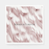 Blush Pink Glam Wedding Brautparty Serviette (Vorderseite)