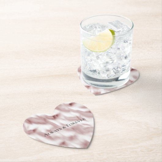 Blush Pink Glam Wedding Untersetzer (Vor Ort)