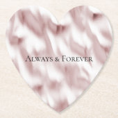 Blush Pink Glam Wedding Untersetzer (Vorderseite)