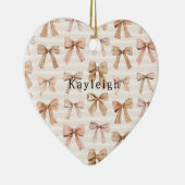 Blush Pink Glitter Hearts Love Keramik Ornament (Rechts)
