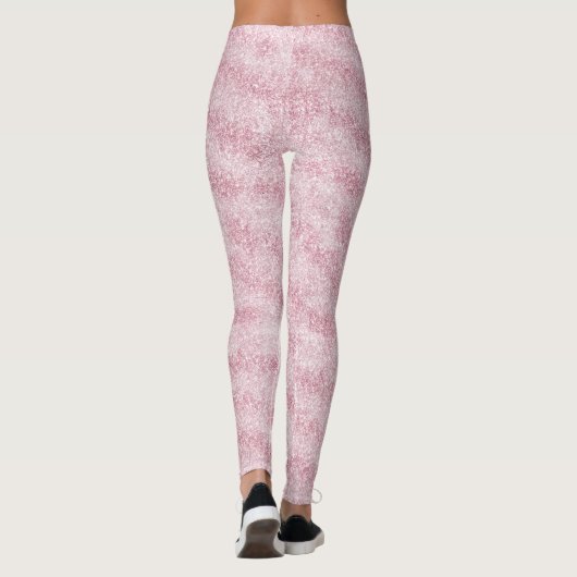 Blush Pink Glitter Sparkle Leggings (Rückseite)