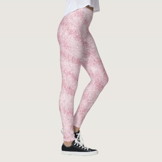 Blush Pink Glitter Sparkle Leggings (Rechts)