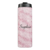 Blush Pink Glitter Sparkle Thermosbecher (Vorderseite)