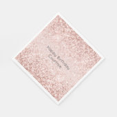 Blush Pink Glitz Glitzer Sparkasse Serviette (Ecke)