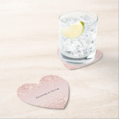 Blush Pink Glitz Glitzer Sparkasse Untersetzer (Vor Ort)