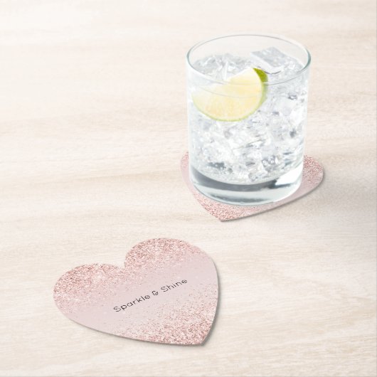 Blush Pink Glitz Glitzer Sparkasse Untersetzer (Vor Ort)