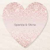 Blush Pink Glitz Glitzer Sparkasse Untersetzer (Vorderseite)