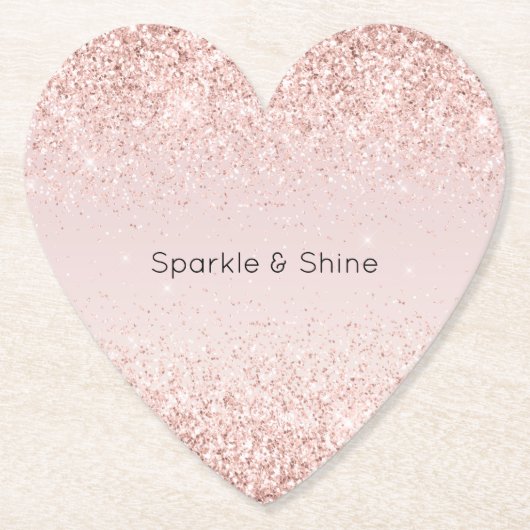 Blush Pink Glitz Glitzer Sparkasse Untersetzer (Vorderseite)