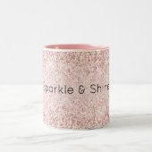 Blush Pink Glitz Glitzer Sparkasse Zweifarbige Tasse (Mittel)