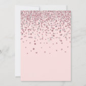 Blush Pink Glitzer 50. Geburtstag Einladung (Rückseite)