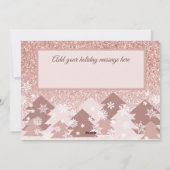 Blush Pink Glitzer Frohe Weihnachten Rosa Bäume (Rückseite)