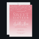 Blush Pink Glitzer Glam 16 . Geburtstag Geburtstag Einladung<br><div class="desc">Blush Pink Glitzer Glam 16 . Geburtstag Einladung zum Geburtstag</div>