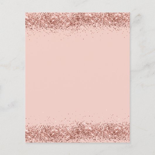 Blush Pink Glitzer Happy 15. Geburtstag (Rückseite)