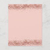 Blush Pink Glitzer Happy 16. Geburtstag (Rückseite)