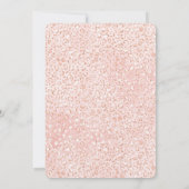 Blush Pink Glitzer Leopard Baby Dusche Einladung (Rückseite)