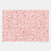 Blush Pink Glitzer Schlange Hautfarbe Tierdruck Geschenkpapier Set (Vorderseite 3)