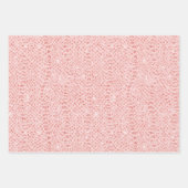 Blush Pink Glitzer Schlange Hautfarbe Tierdruck Geschenkpapier Set (Vorderseite)