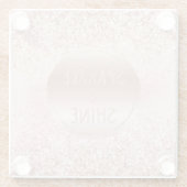 Blush Pink Glitzer Sparkline Glasuntersetzer (Rückseite)