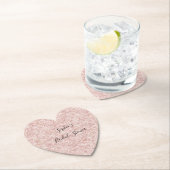 Blush Pink Glitzy Glitter Sparkle Bridal Shower Untersetzer (Vor Ort)