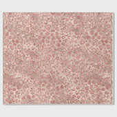 Blush Pink Glitzy Glitzer Leopard Print Geschenkpapier (Flach)
