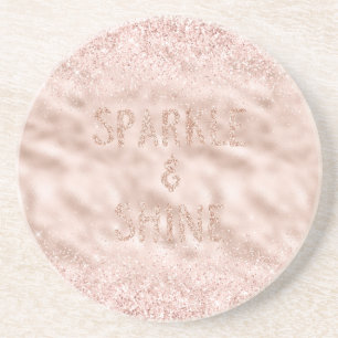 Blush Pink Glitzy Glitzer Sparkline Getränkeuntersetzer