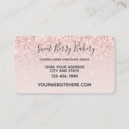 Blush Pink Glitzy Glitzer Sparkline Visitenkarte