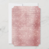 Blush Pink Glitzy Sparkle Pink Fell Einladung (Rückseite)