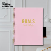 Blush Pink Goals Personalisiertes Notebook zu tun Notizblock