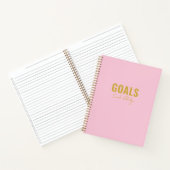 Blush Pink Goals Personalisiertes Notebook zu tun Notizblock (Innenseite)